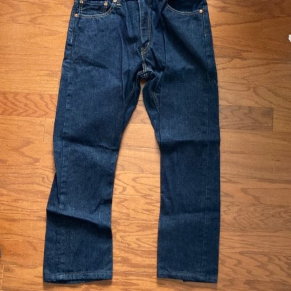 Levi's 505 Dark Blue Jeans - Men's - Picture 7 of 12